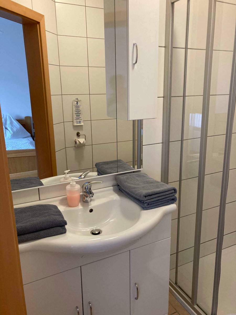 Badezimmer der Pension Anna